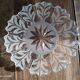 Set of 4 opaque glass bread plates snowflake