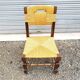 Cinq (5) chaises paillées design vintage