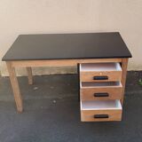 beautiful desk 1940/60 in revamped wood