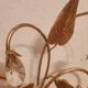Shabby Wandlampe vergoldet Blattgold Kristallelemente Hollywood Regency 70s