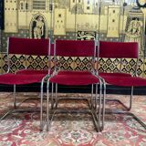 Set of 6 1970 Roche Bobois chrome chairs