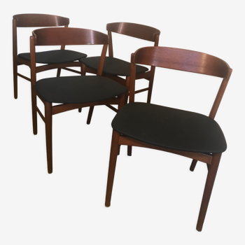 Set of 4 vintage Danish teak chairs Farstrup 206, Denmark 1960's