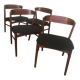 Set of 4 vintage Danish teak chairs Farstrup 206, Denmark 1960's