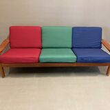 Sofa 3 places Scandinavian design colors 1950