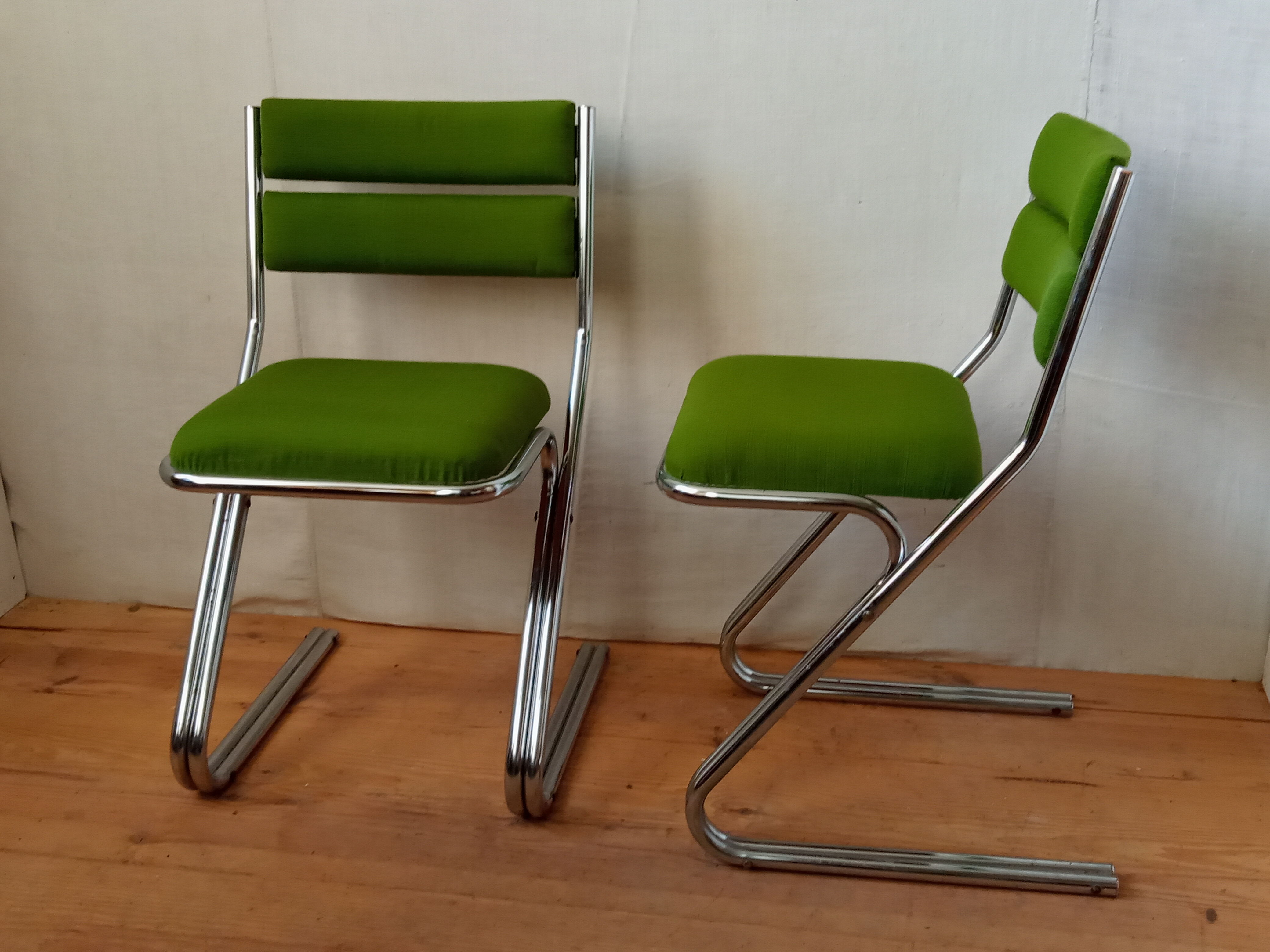 Pair of chrome chairs 1970s