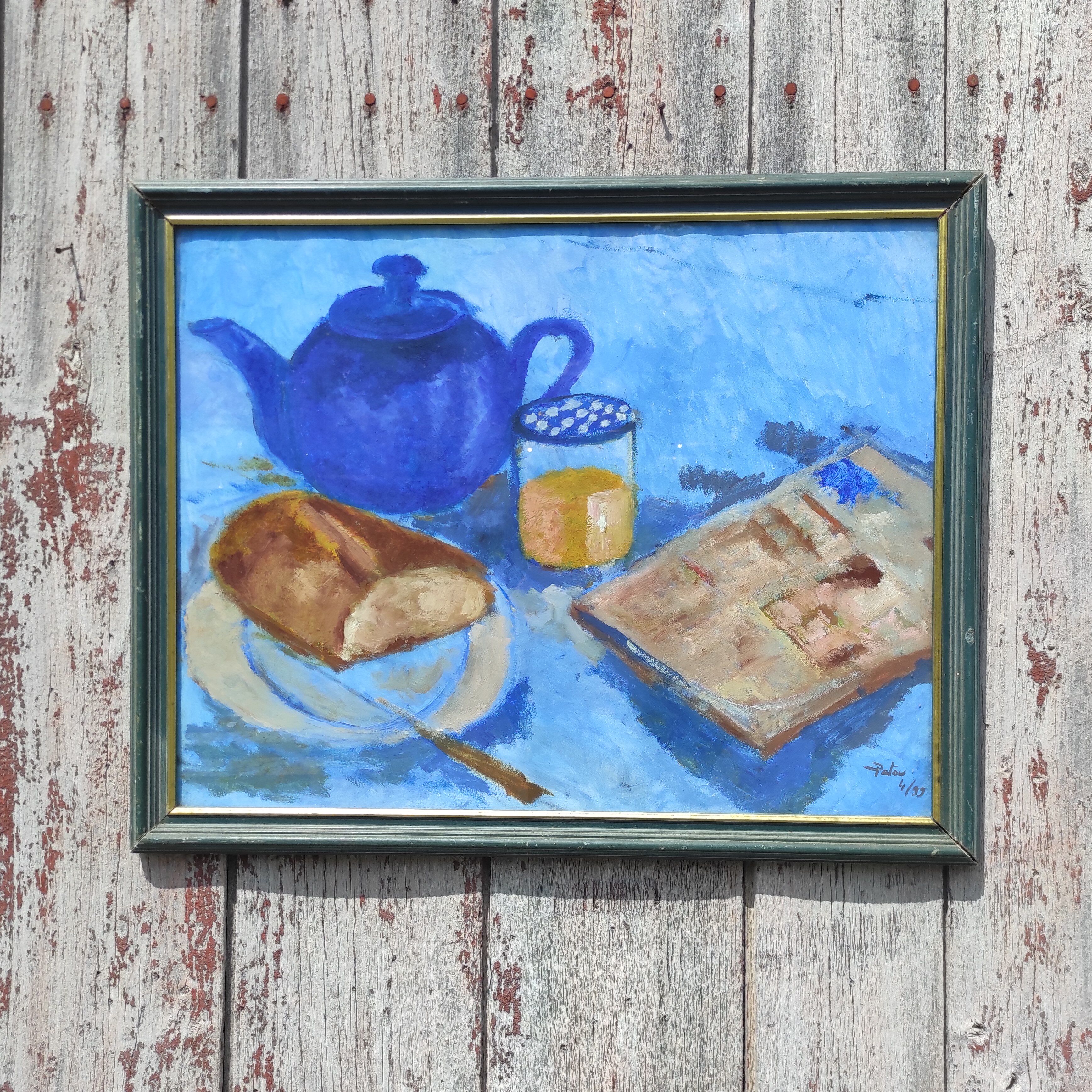 French vintage still life, signed Patou, 1999