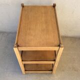 1950s wheeled oak dessert