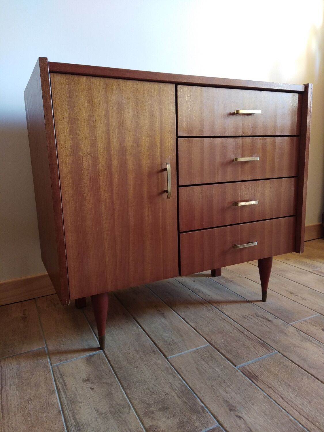 Scandinavian chest of drawers foot compass