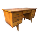 Bureau vintage à pieds compas en chêne