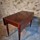 Table à abattants anglaise ancienne en acajou, fin XIXe siècle