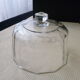 Old cheese bell with flat ribs in molded pressed glass