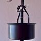 Vintage chandelier in molded glass, brass and steel - 5 branches - 1960s