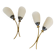 Mid-century pair of wall lamps in brass and opaline attributed to Asea Sweden, 1950s.