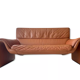 Tawny leather sofa De Sede "2011", Switzerland 1980