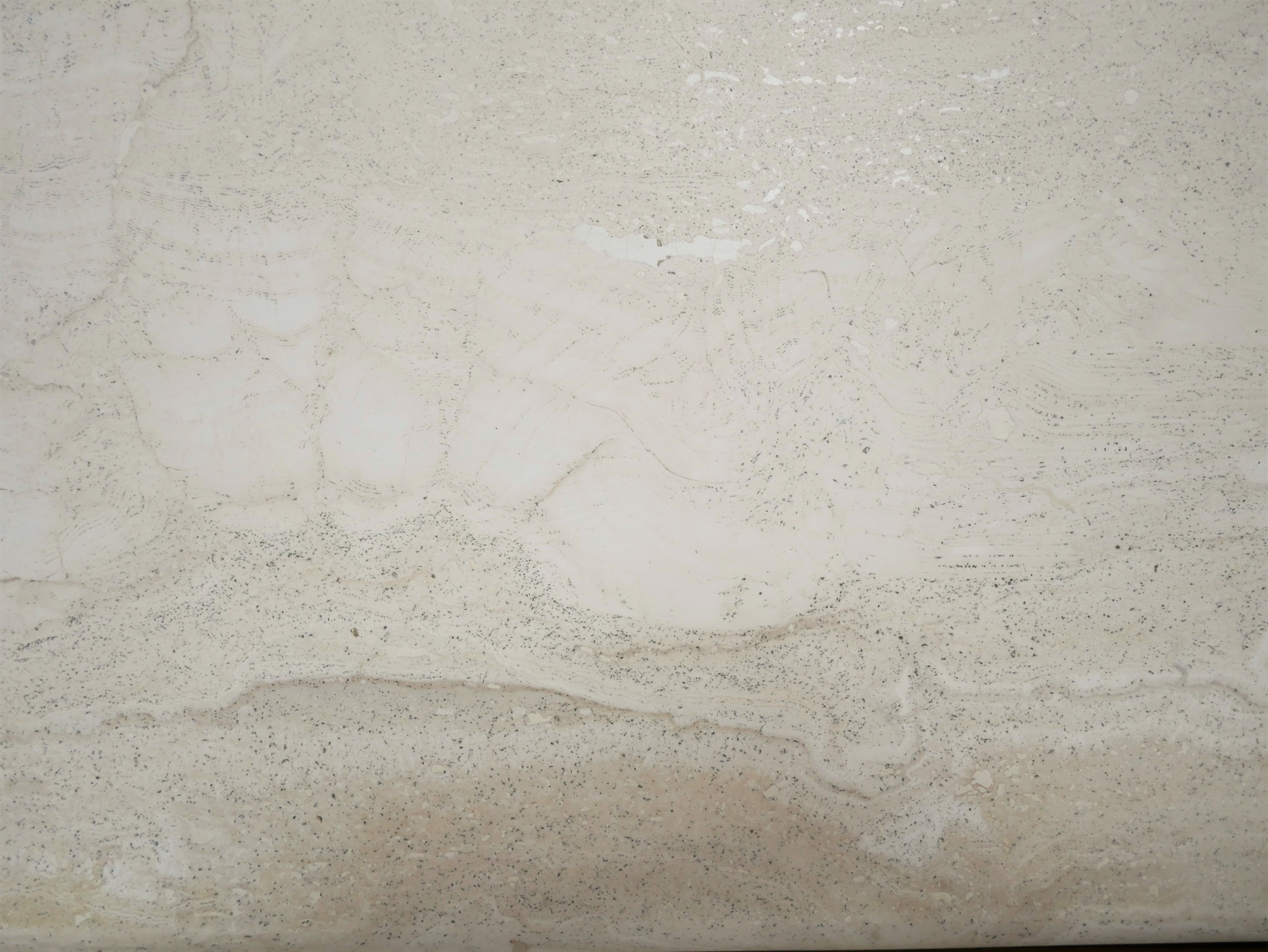 Vintage coffee table in travertine and brass