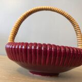 Ceramic and rattan basket