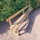Old wooden church bench with backrest - 3 metres -