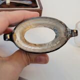 Pair of silver metal Orbrille salerons