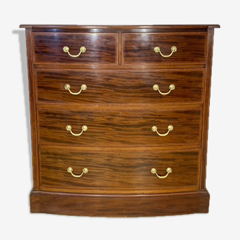 Chest of drawers with rounded Art Deco façade