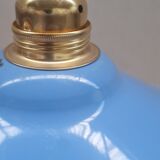 Enamelled sheet metal pendant light