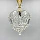 Mid Century Crystal & Brass Chandelier, Czechoslovakia