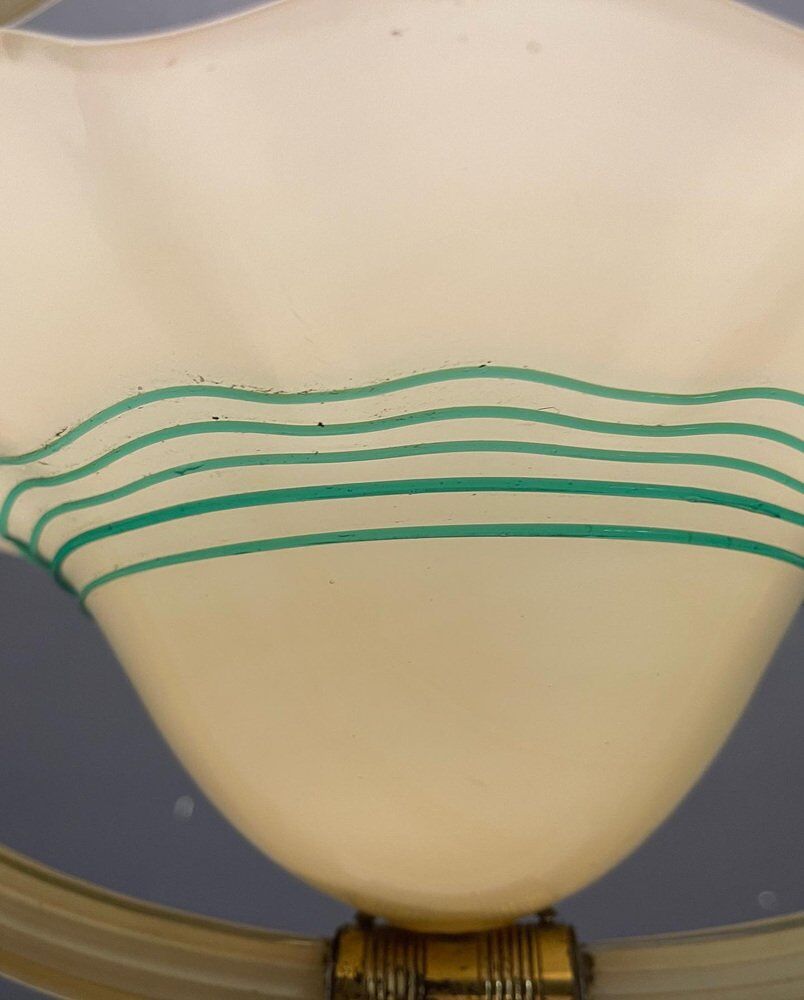 Yellow Italian Murano Glass Pendant Light