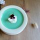 8 assiettes en faïence de Salins, vert menthe et jaune pâle vintage années 60 / vaisselle vintage été