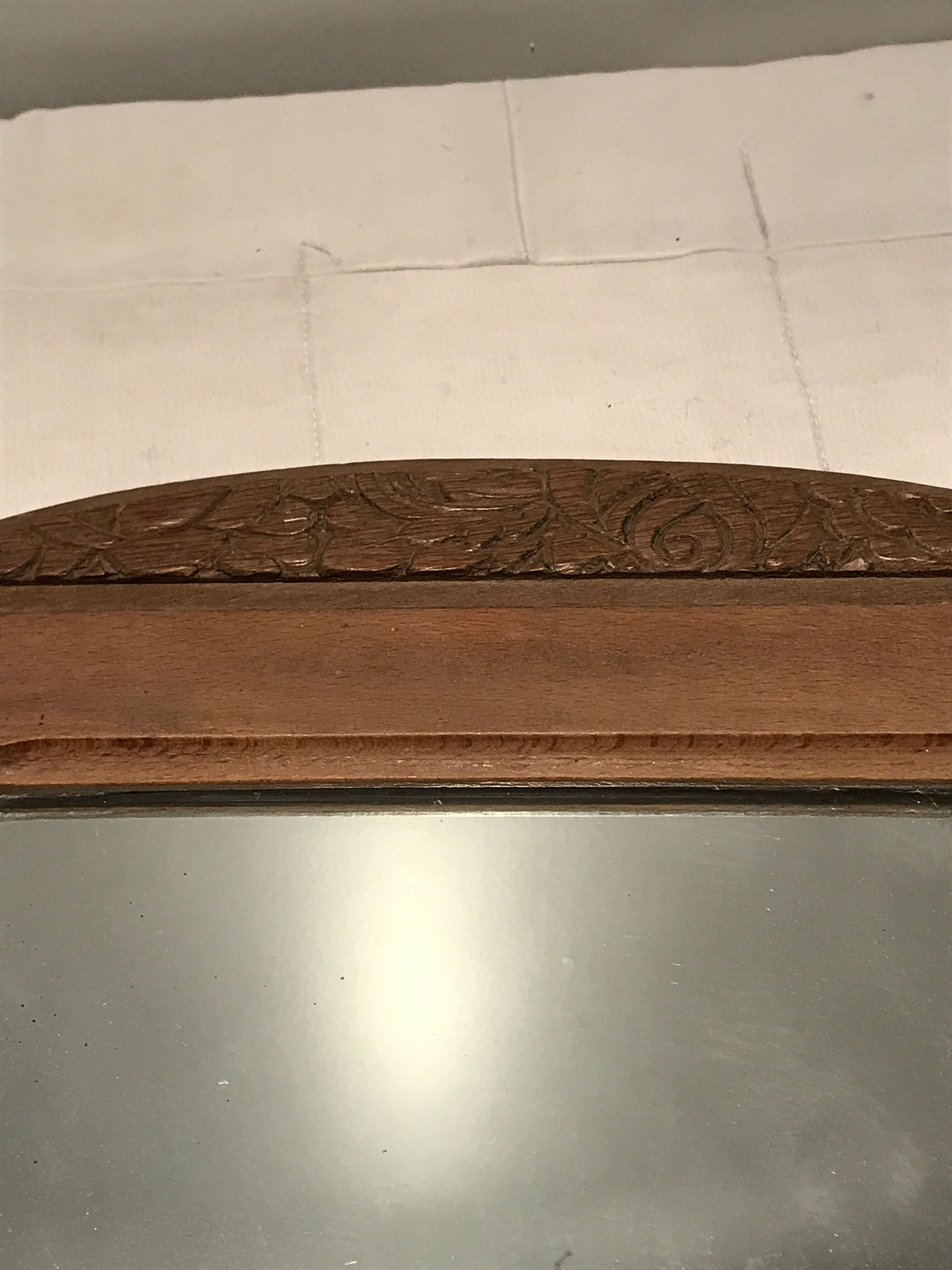 Miroir en bois art déco 30 x 41 cm