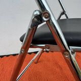 Chrome folding chair Souvignet from the 1970s