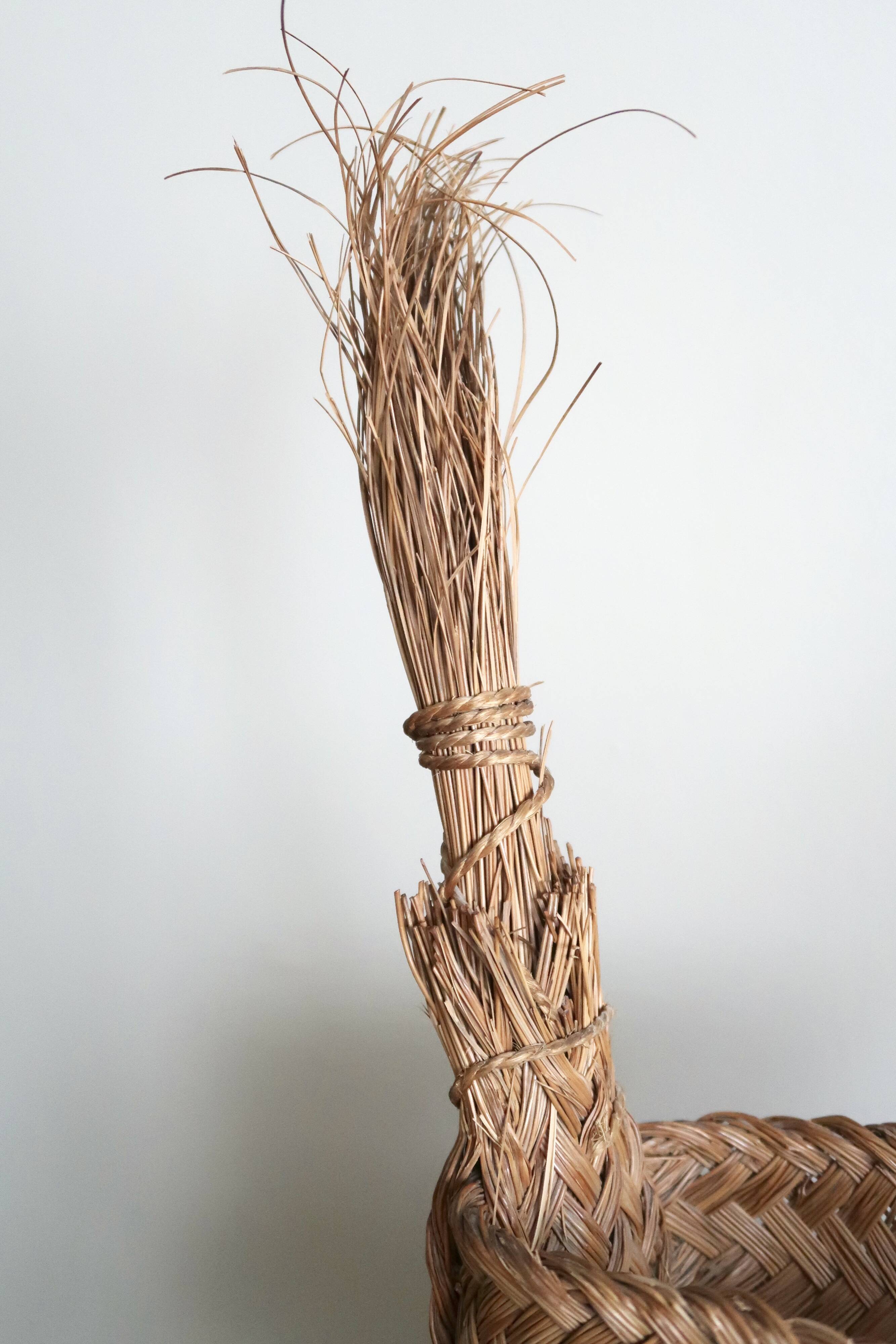 Wicker "rooster" fruit basket, 70s