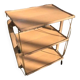 3-tier bocado serving trolley in blond beech