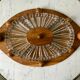 Wooden top and art deco glass 30s