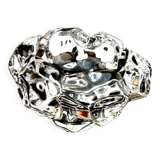 1970s Daum Crystal Table Candlestick, France