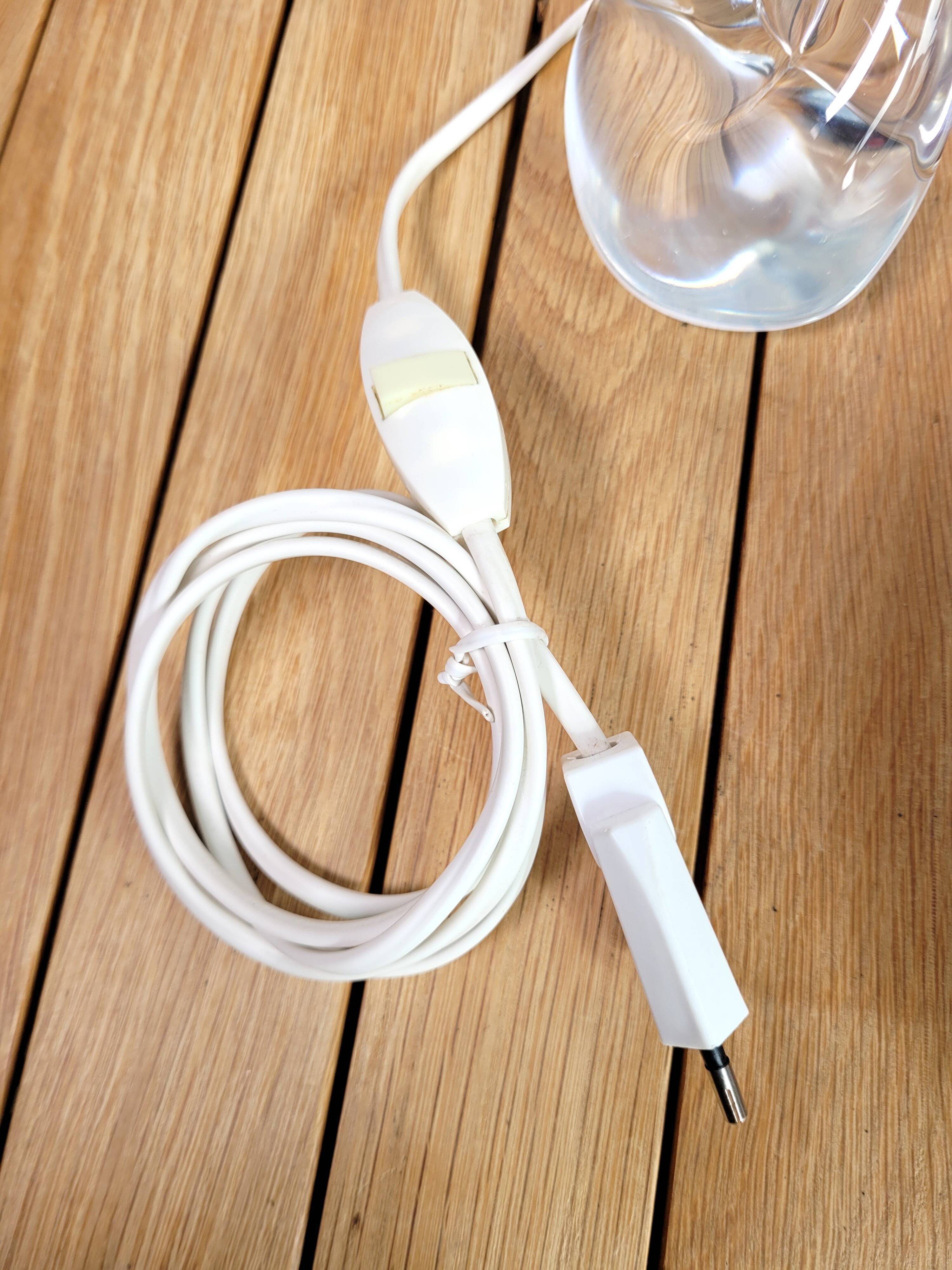 Twisted crystal lamp foot 1960