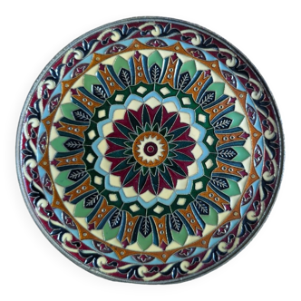 Assiette bronze colorée