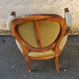 fauteuil médaillon vert