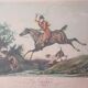 Table engraving carle vernet (1758-1836) the hunt engraved by debucourt