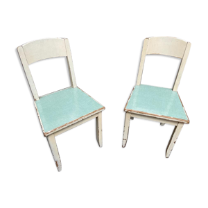 paire de chaises en bois - formica