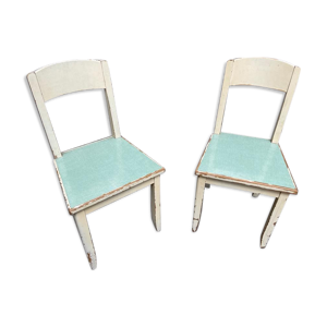 Paire de chaises en bois
