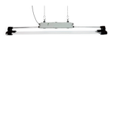 Industrial Grey Tube Light from Elektrosvit, 1970s