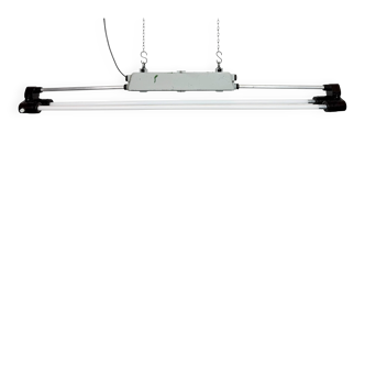 Industrial Grey Tube Light from Elektrosvit, 1970s