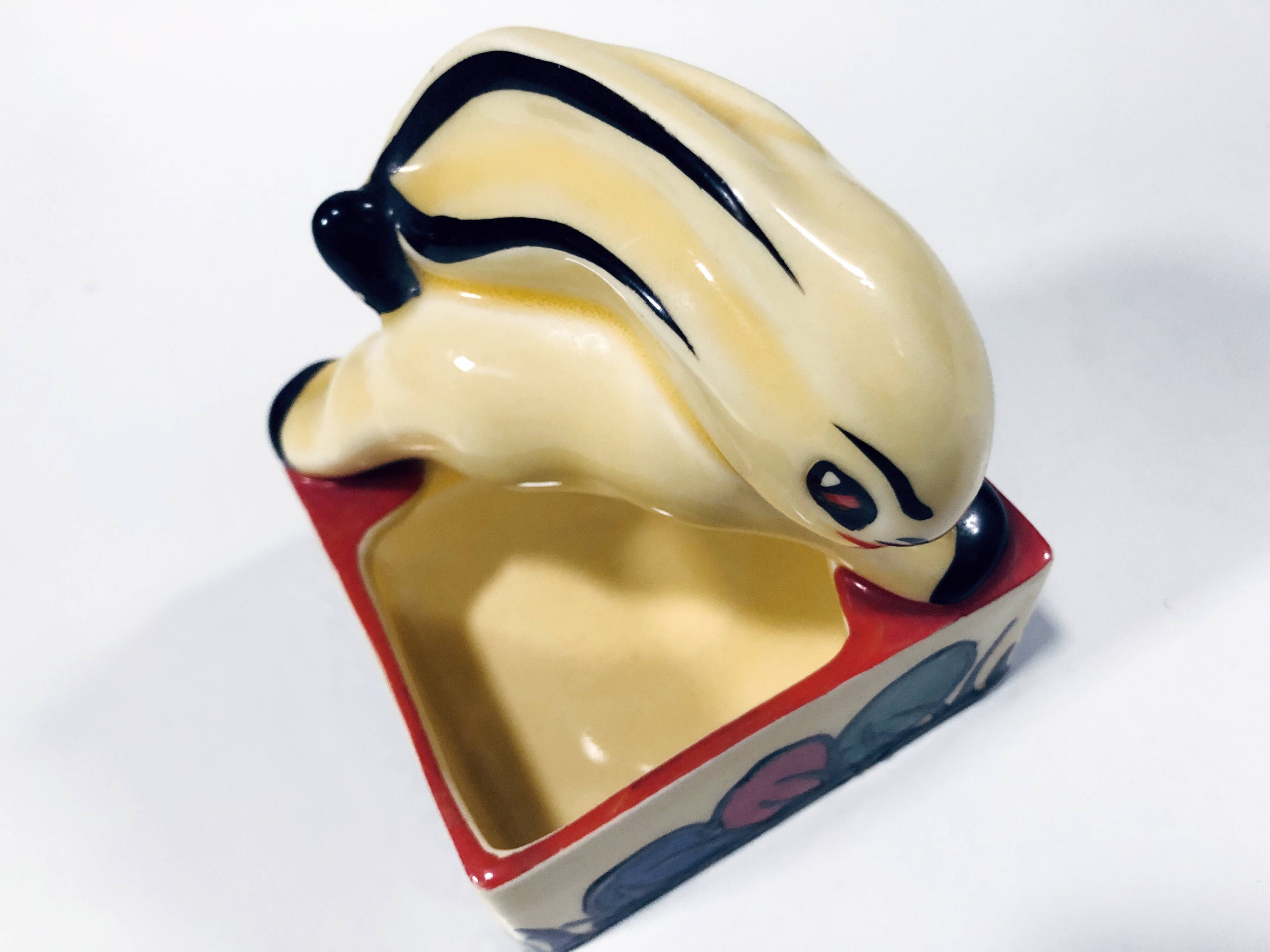 Rabbit Ashtray • Empty Pocket • Earthenware • Art Deco • Ditmar Urbach • 1930