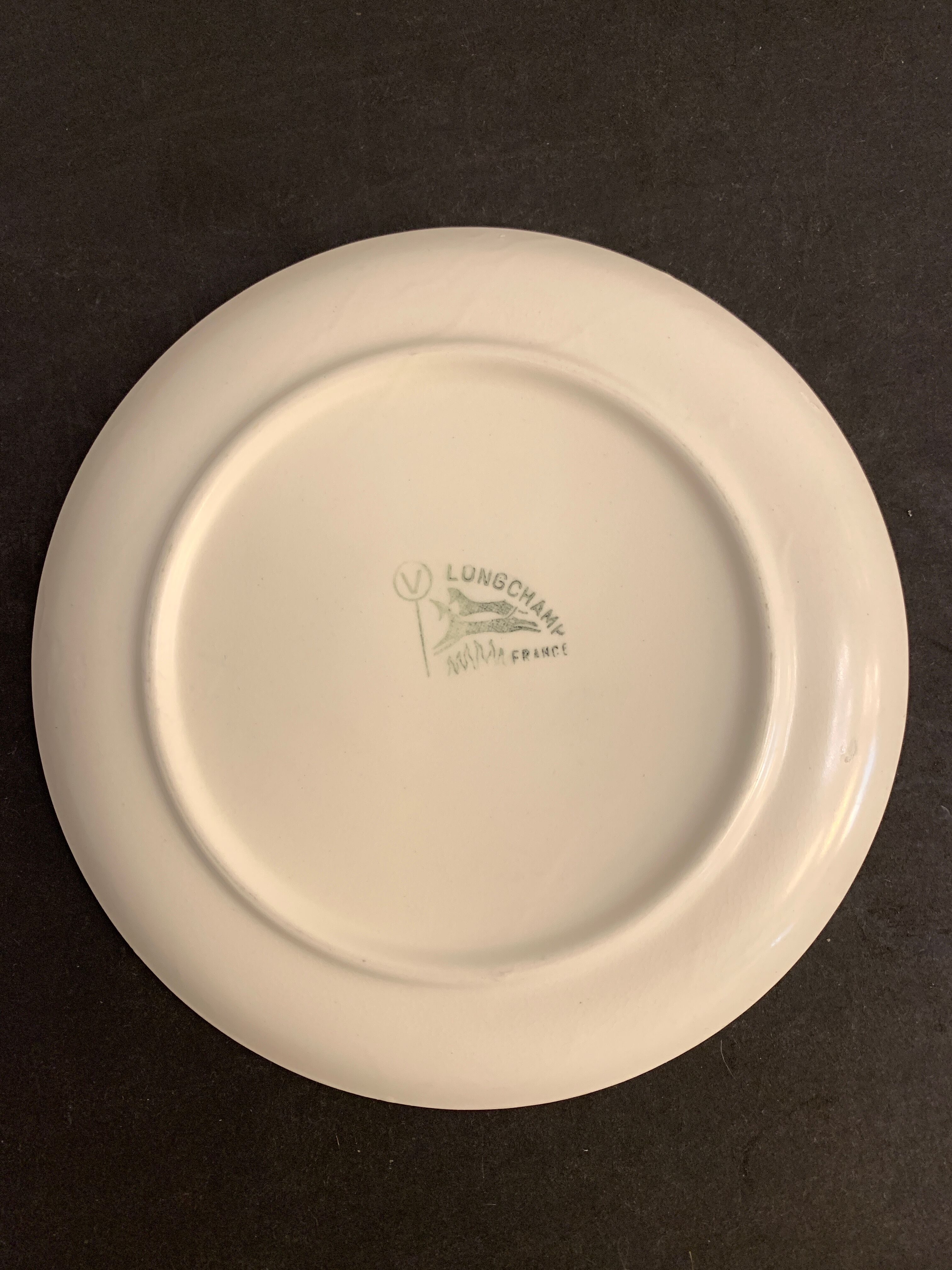10 Longchamp dessert plates, floral model