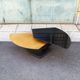 Cast iron and wood coffee table Stile Saporiti Italia Anni '70
