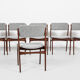 Midcentury Danish set of 6 dining chairs in rosewood by Erik Buch for Oddense Maskinsnedkeri 1960s