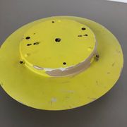 Metal opaline glass wall light, yellow, Italy, 1960s