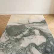 Baroque style coffee table with marble and gilded wood.
