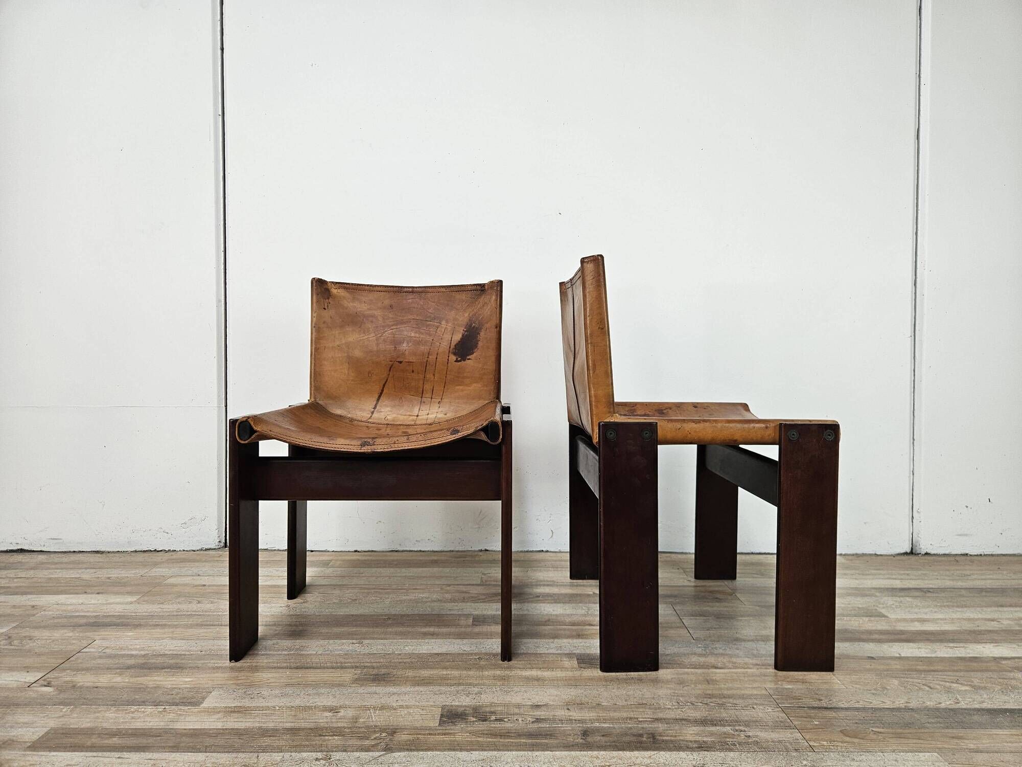 Pair of Monk chairs by Afra and Tobia Scarpa for Molteni, 1970