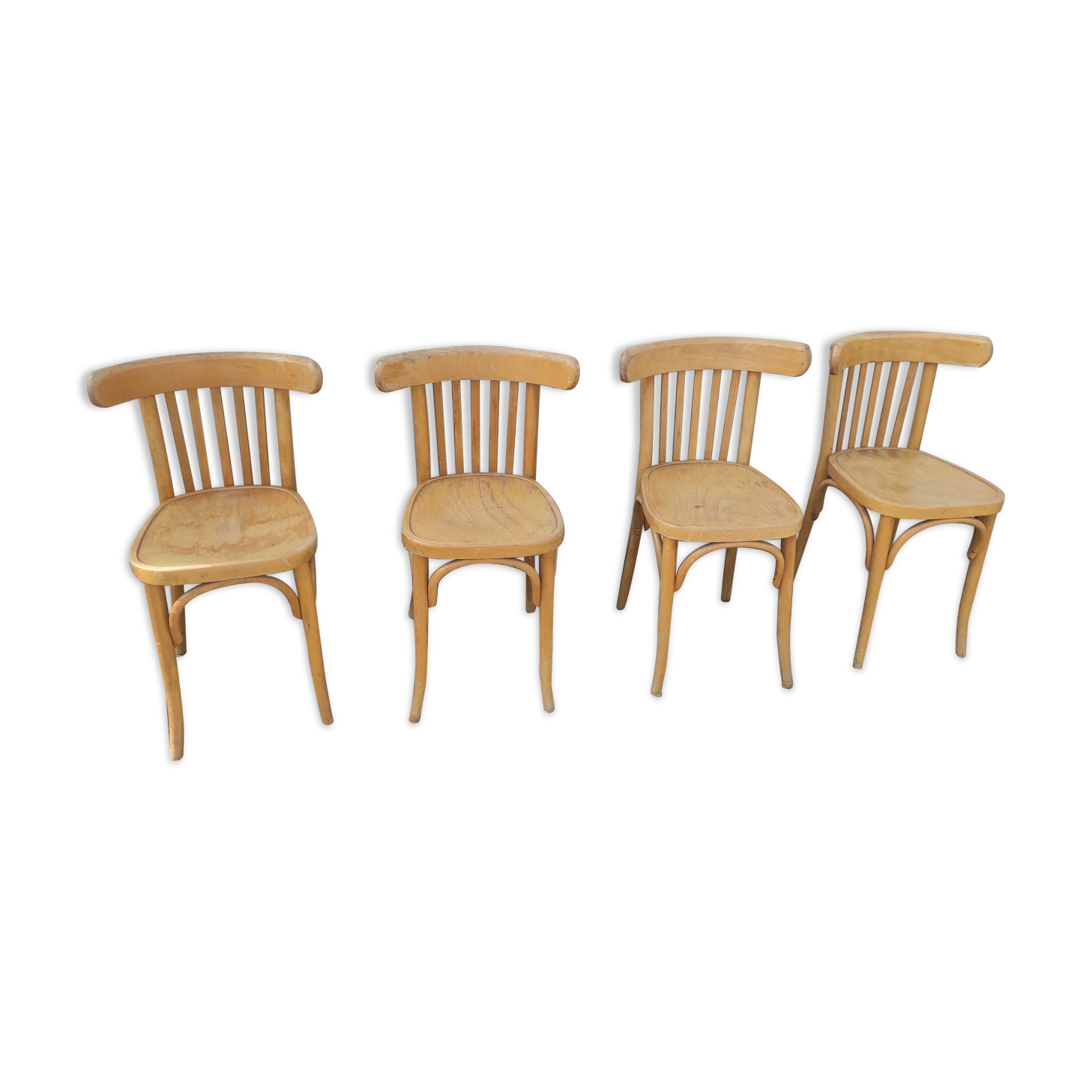 4 bistro chairs  blond wood