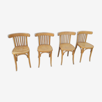 4 bistro chairs  blond wood